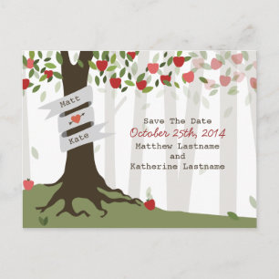 Carte Postale Faire-part Apple Orchard Automne Mariage d'automne Enregistre