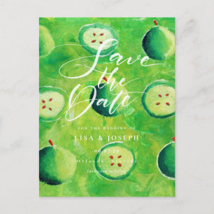 Carte Postale Faire-part Apple Orchard Country Script Enregistrer la date