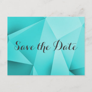 Carte Postale Faire-part Aqua Jewel Tones Save the Date Postcard