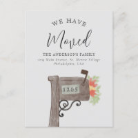 Aquarelle Bois Boîte aux lettres Nouveau Accueil M