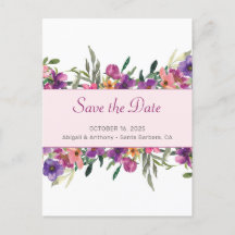 Aquarelle botanique du mauve floral Enregistrer la