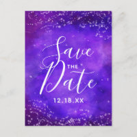 Aquarelle Starry Night Galaxy Enregistrer la date