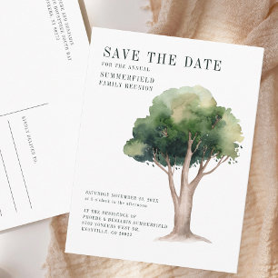 Carte Postale Faire-part Arbre généalogique annuel de la Réunion familiale 