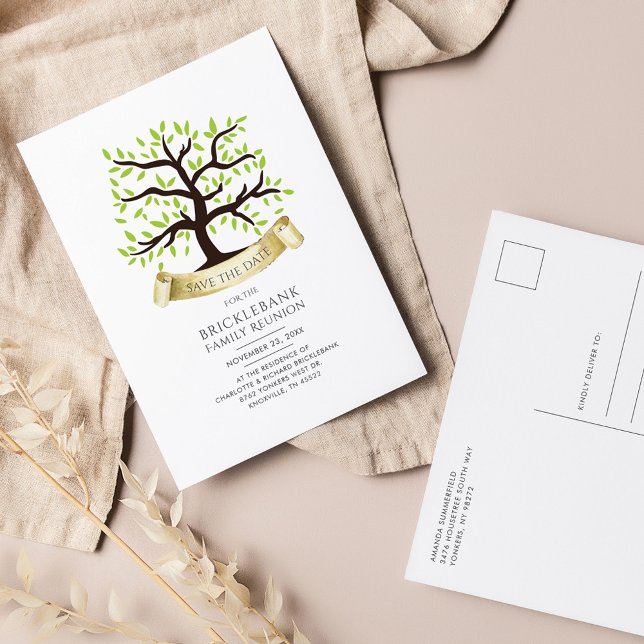 Carte Postale Faire-part Arbre généalogique Réunion annuelle de la fête de  (Créateur téléchargé)