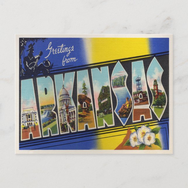 Carte Postale Faire-part Arkansas vintage (Devant)