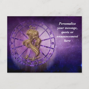 Carte Postale Faire-part Astrologie Virgo Horoscope Personnaliser le messag