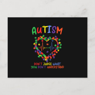 Carte Postale Faire-part Autism dont Judge What You Dont Understand