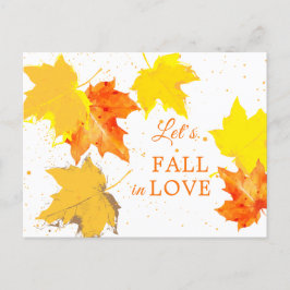 Carte Postale Faire-part Automne automne Mariage d'amour