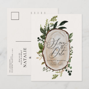 Carte Postale Faire-part Automne rustique élégant mariage de ferme