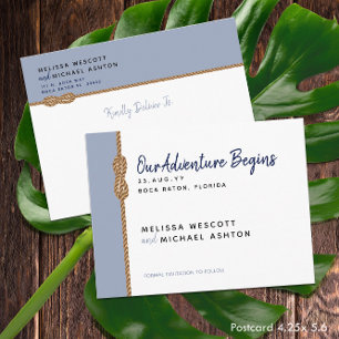 Carte Postale Faire-part Aventure de budget ⚓️ Commence Enregistrement de d