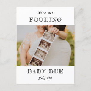 Carte Postale Faire-part Avril Fools Grossesse révélation/ naissance