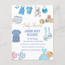 Baby Shower | Bleu Bébé Garçon