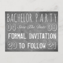 Bachelor Party Enregistrer la date style tableau d