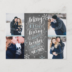 Carte Postale Faire-part Baisers joyeux Vœux chaleureux Enregistrez la date