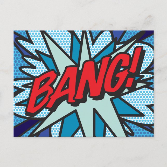 Carte Postale Faire-part BANG Art Pop Fun Retro Bande Dessinée (Devant)