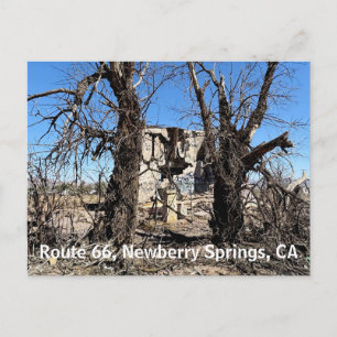 Carte Postale Faire-part Bâtiment abandonné, Route 66, Newberry Springs, CA