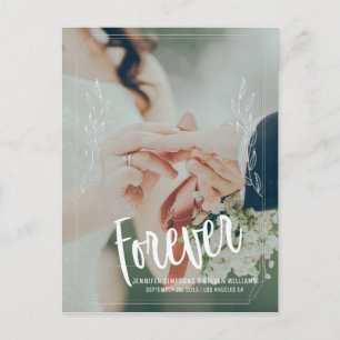 Carte Postale Faire-part Belle photo Sauvez la date pour toujours