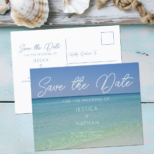 Carte Postale Faire-part Belle plage Horizon Photographie Enregistrer la da