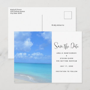 Carte Postale Faire-part Belle Plage Tropicale Turquoise