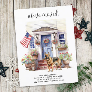 Carte Postale Faire-part Berger allemand Patriotique personnalisation Chien