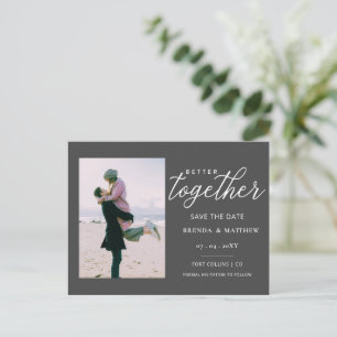 Carte Postale Faire-part Better Together Minimalist Photo Save the Date