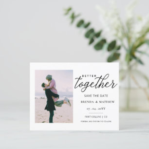 Carte Postale Faire-part Better Together Minimalist Photo Save the Date