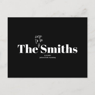Carte Postale Faire-part Bientôt être Smiths Photo Enregistrer la date
