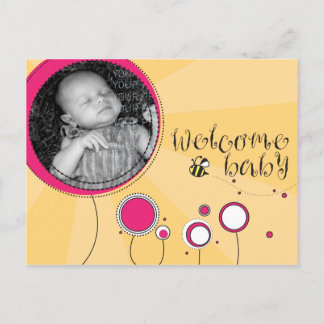 Carte Postale Faire-part Bienvenue Bébé
