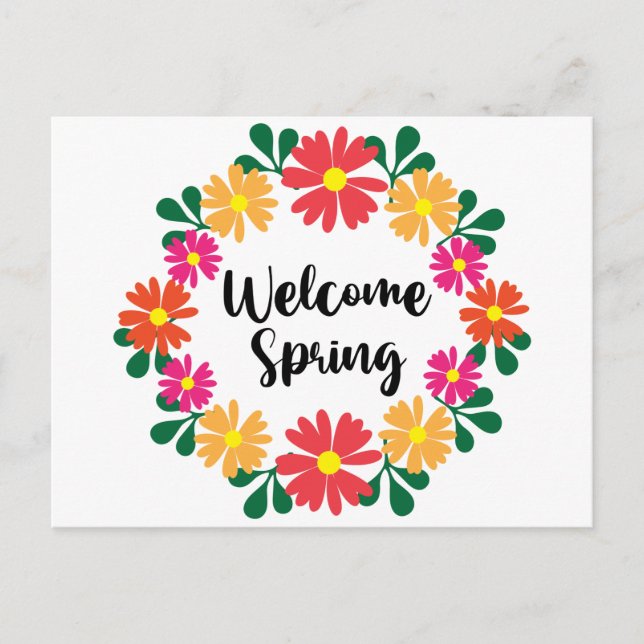 Carte Postale Faire-part Bienvenue Spring Post Care (Devant)