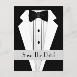 Carte Postale Faire-part Black Tuxedo Enregistrer La Date