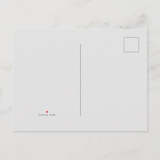 Carte Postale Faire-part Blanc #FFFFF, Aqua Haze (Dos)