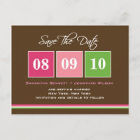 Blocs de dates - Fuchsia Green