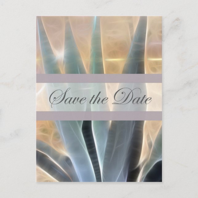 Carte Postale Faire-part Blue Agave 1 Glow Enregistrer la date Mariage (Devant)