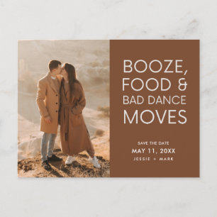Carte Postale Faire-part Boho Photo Terracotta Mariage Enregistrer la date