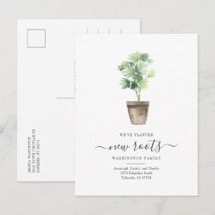 Carte Postale Faire-part Boho Plante Nous avons déplacé le changement d'adr
