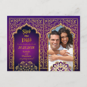 Carte Postale Faire-part Bollywood Arabian Nights Sauvez la date