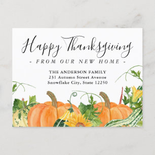 Carte Postale Faire-part Bon thanksgiving Nouveau Accueil Citrouille Vacanc
