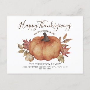 Carte Postale Faire-part Bon thanksgiving Nouveau Citrouille résidentiel Dé