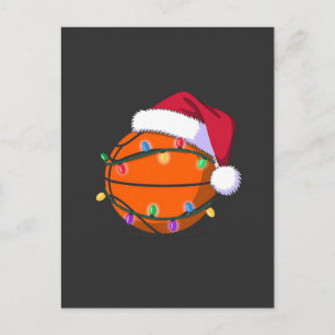 Carte Postale Faire-part Bonhomme de neige Basketball Noël Père Noël Baseba