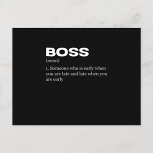 Carte Postale Faire-part Boss Funny Définition Joyeux Boss's Day
