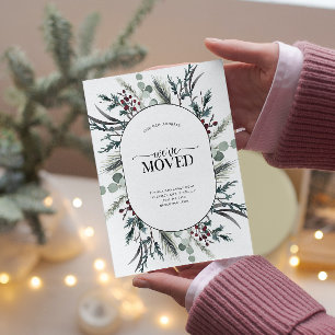 Carte postale Faire-part botanique d'hiver