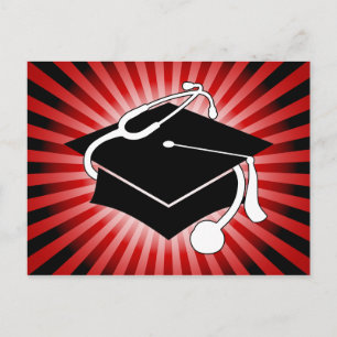 Carte Postale Faire-part bouchon de graduation médicale éclat de lumière
