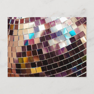 Carte Postale Faire-part Boule de disco en miroir