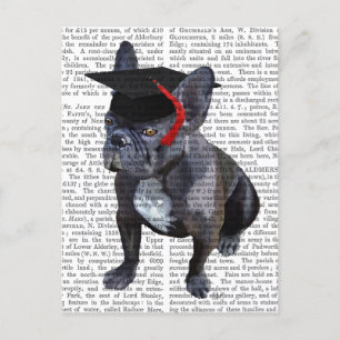 Carte Postale Faire-part Bouledogue français diplômé