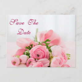 Carte Postale Faire-part Bouquet de roses roses Baby Shower Save The Date