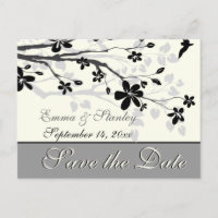 Branche Magnolia mariage gris noir Enregistrer la