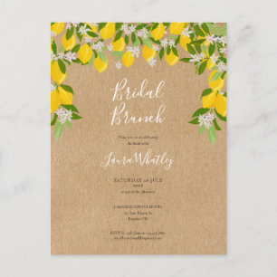 Carte Postale Faire-part Bridal Russe Brunch Lemons Blossom Fête des mariée
