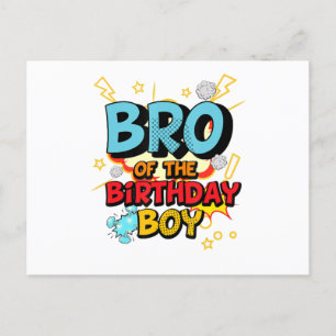 Carte Postale Faire-part Brother Of The Birthday Boy Comics Superhero Cadea