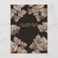 Brown foncé et bronze Feuilles rustique Enregistre