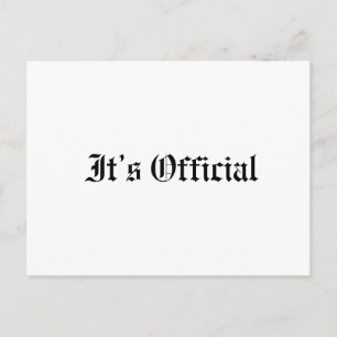 Carte Postale Faire-part C’est le Mariage gothique rustique officiel